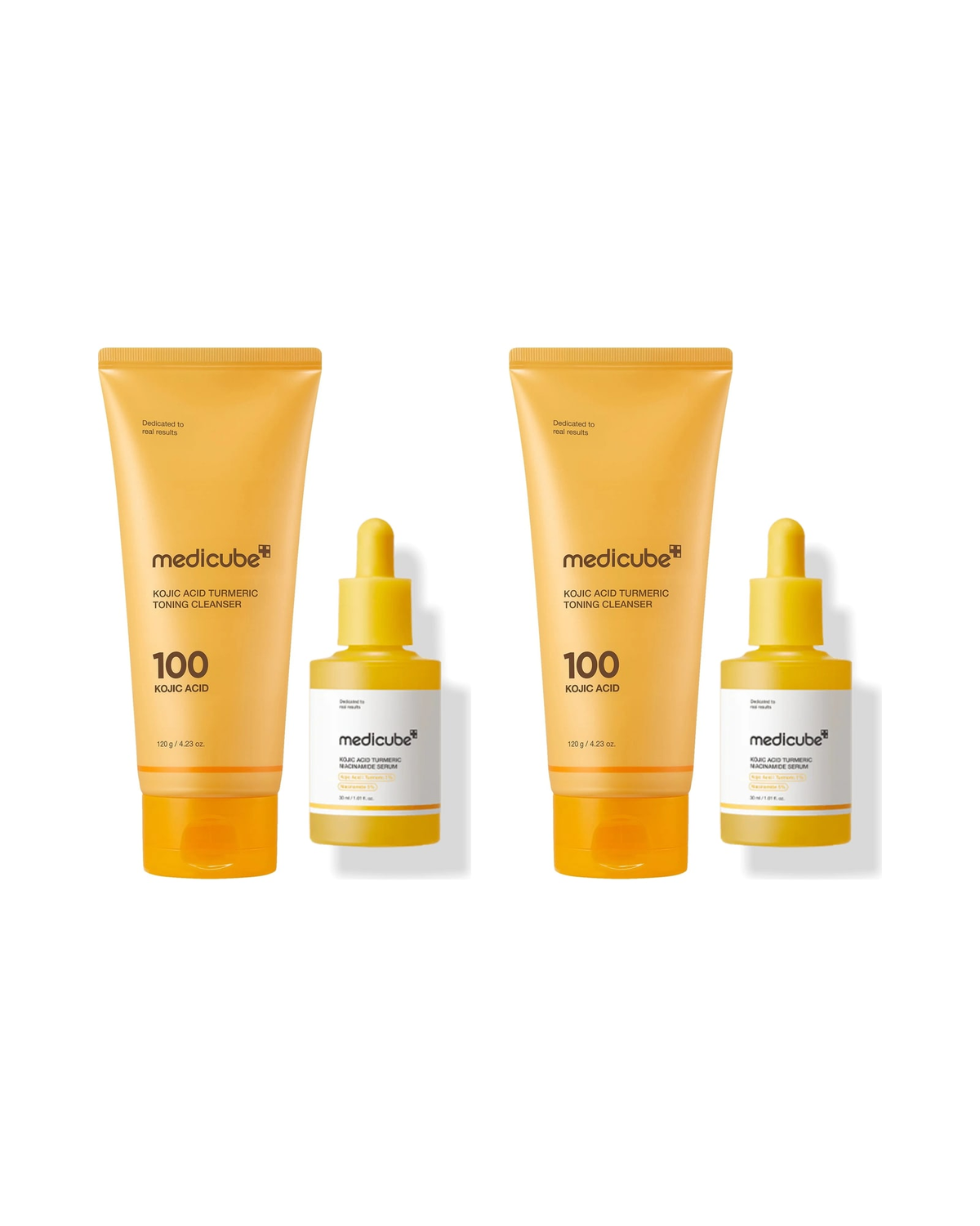Medicube · Kojic Acid Turmeric Duo: Toning Cleanser + Serum · paquete de 2 duos