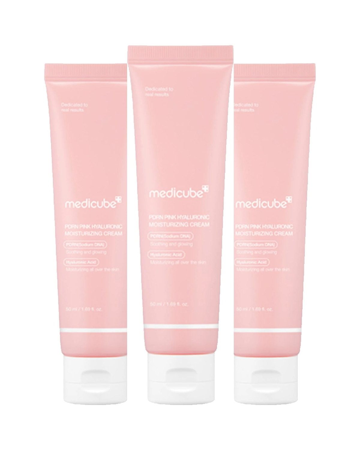 Medicube · PDRN Pink Hyaluronic Moisturizing Cream · paquete de 3 piezas