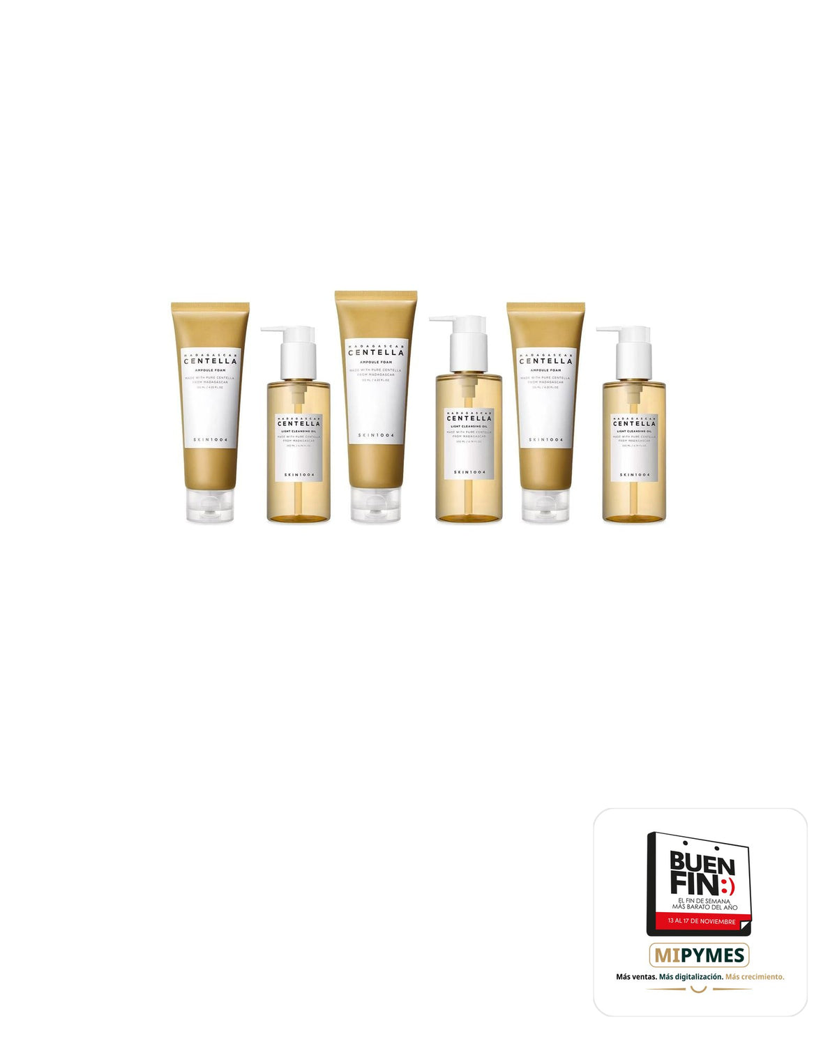 Skin1004 · Madagascar Centella Double Cleansing Duo · paquete de 3 duos