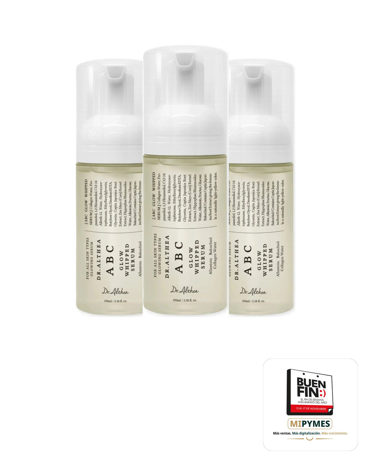 Dr.Althea · ABC Glow Whipped Serum · paquete de 3 piezas