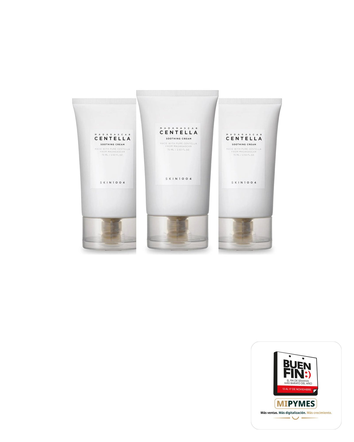 Skin1004 · Madagascar Centella Soothing Cream · paquete de 3 piezas