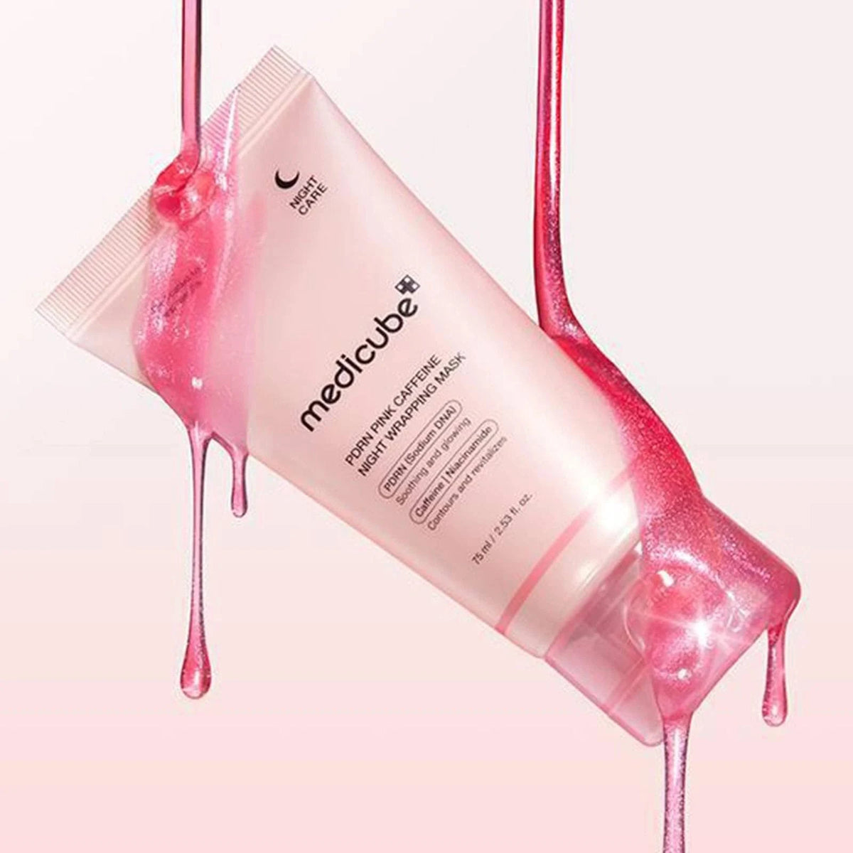 Medicube · PDRN Pink Caffeine Night Wrapping Mask · textura