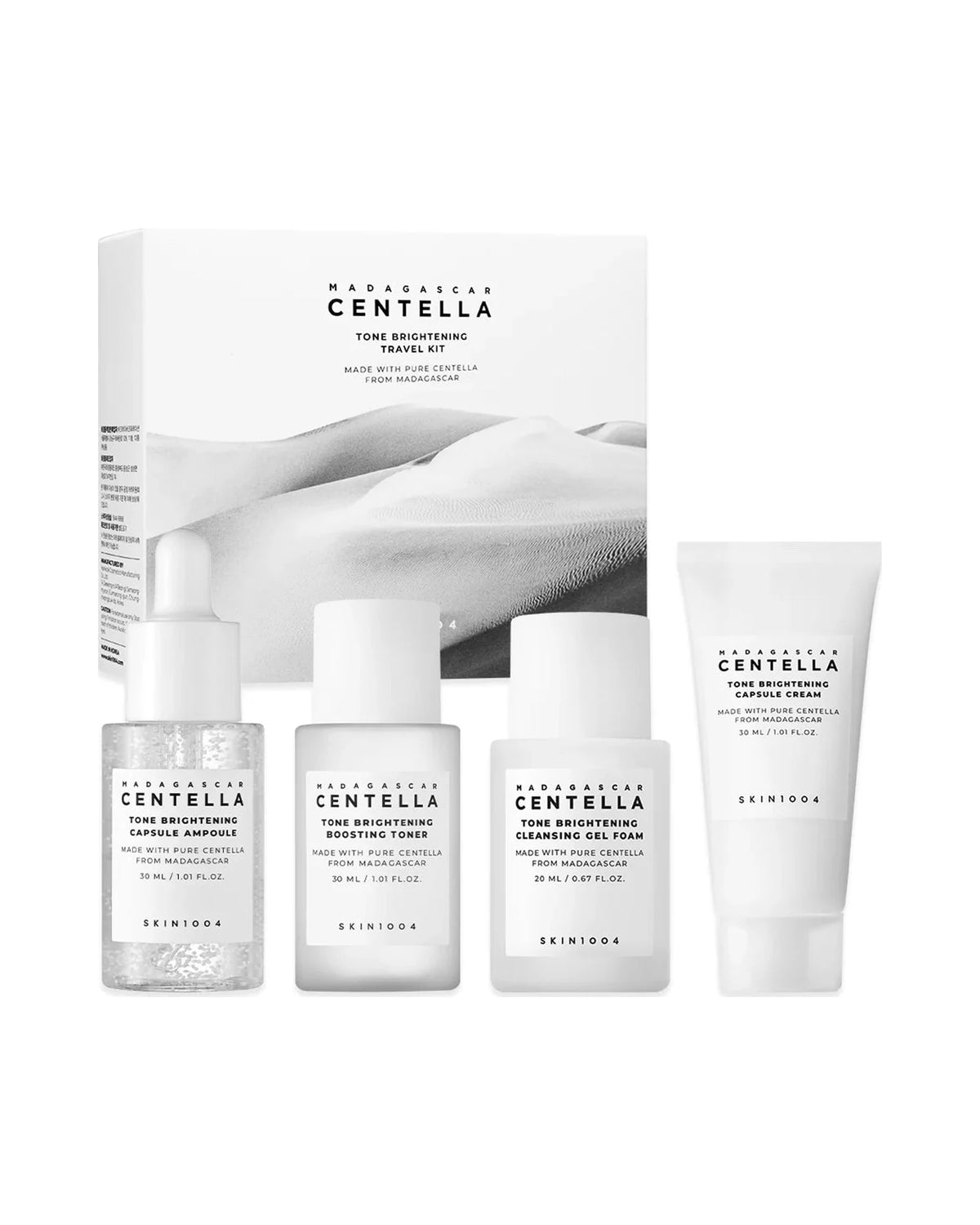 Skin1004 · Madagascar Centella Tone Brightening Travel Kit · Kit de viaje (varios productos en tamaño viaje)