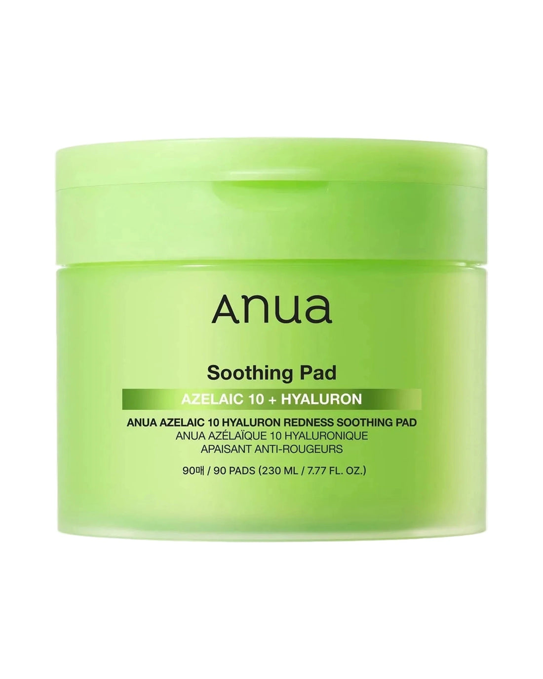 Anua · Azelaic Acid 10 Hyaluron Redness Soothing Pad · 230 ml / 90 pzas