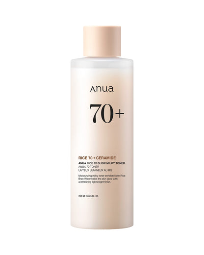 Anua · Rice 70 Glow Milky Toner · 250 ml
