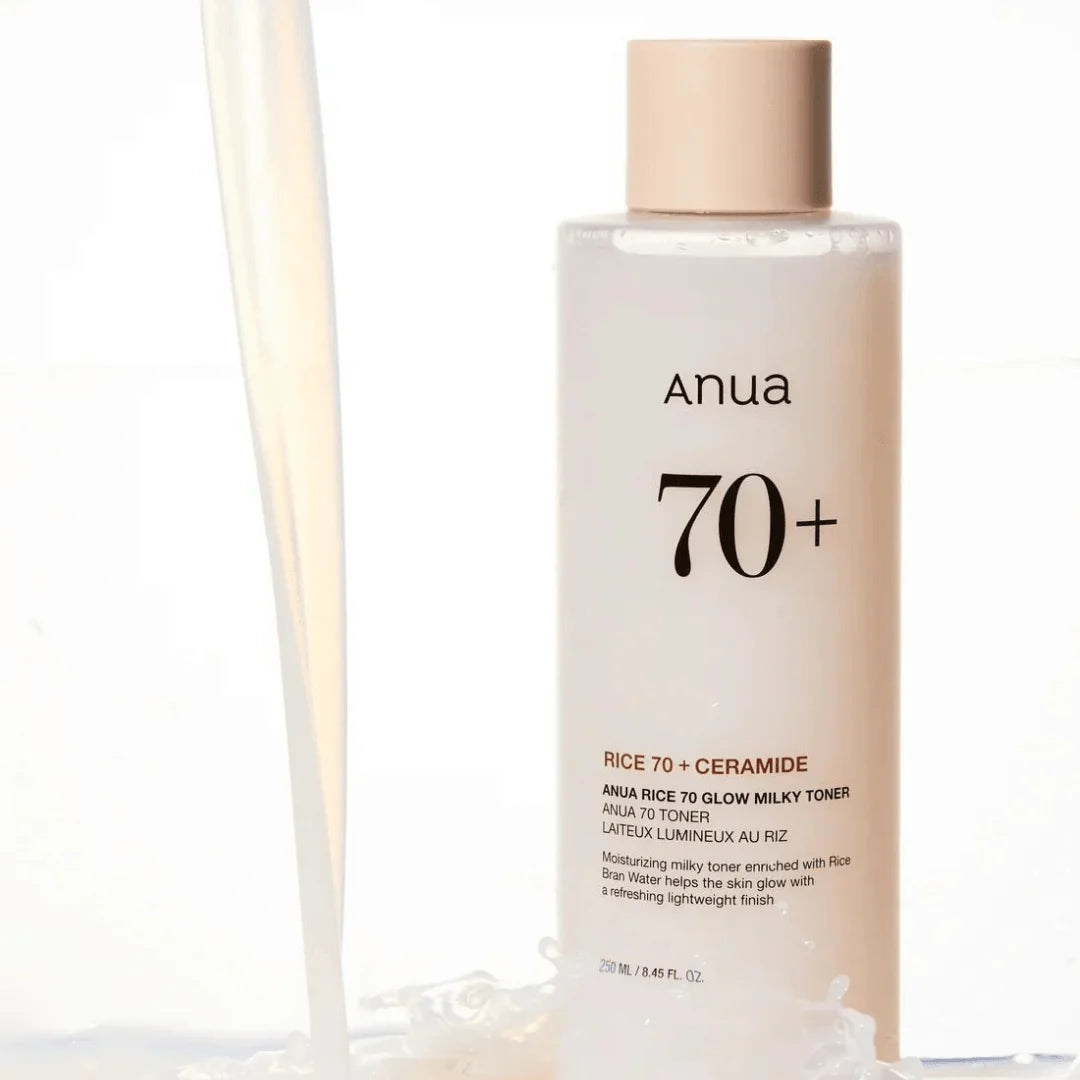Anua · Rice 70 Glow Milky Toner · textura