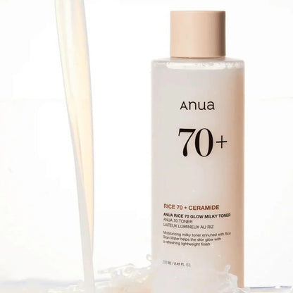 Anua · Rice 70 Glow Milky Toner · textura