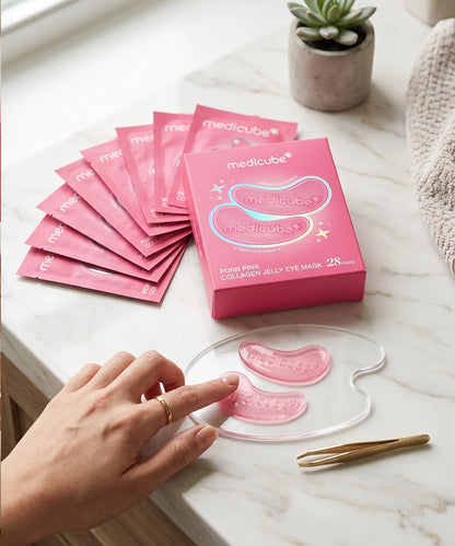 PDRN Pink Collagen Jelly Eye Mask (Parches de Hidrogel para Ojos)