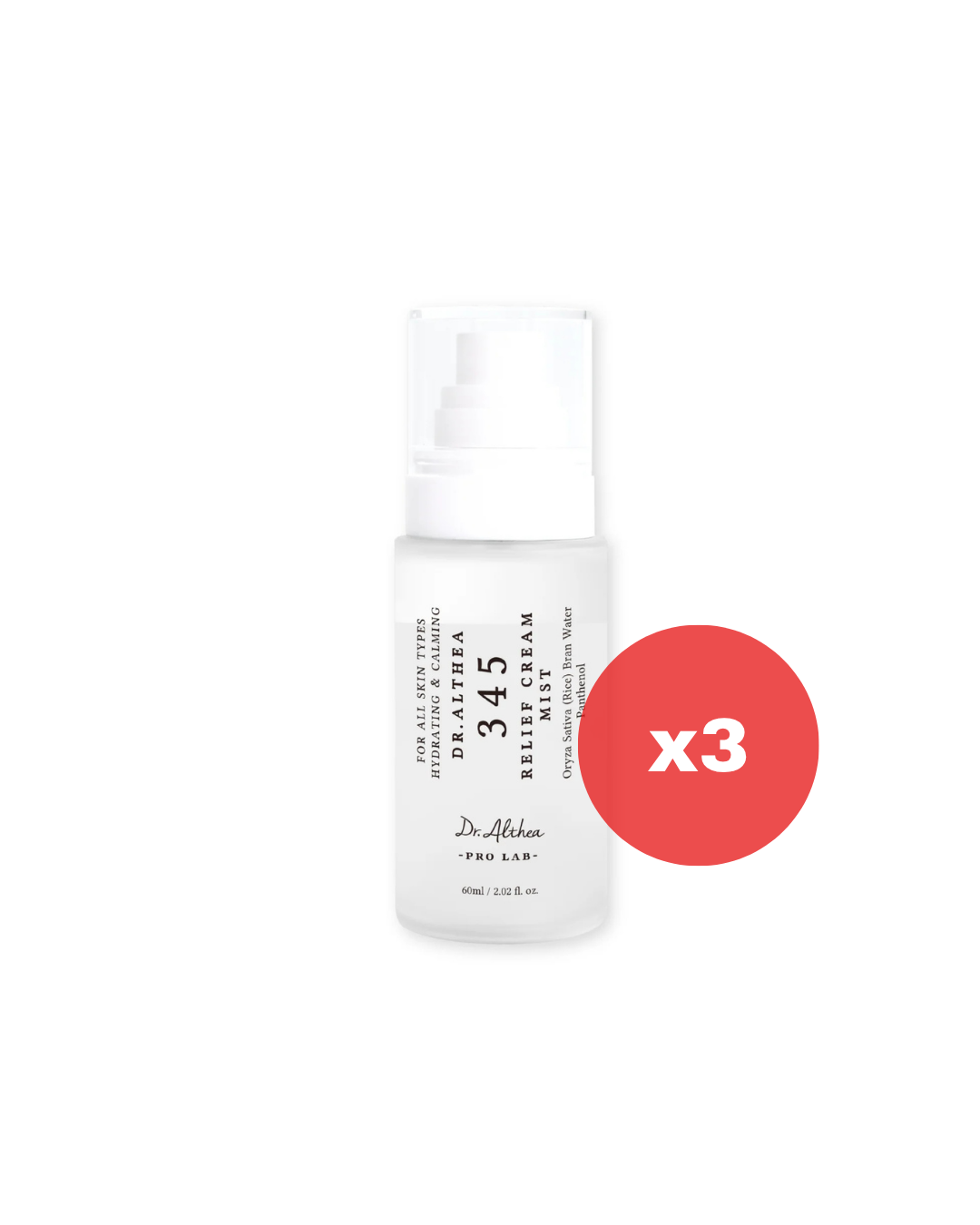 345 Relief Cream Mist - 3 pzas (Spray Hidratante)