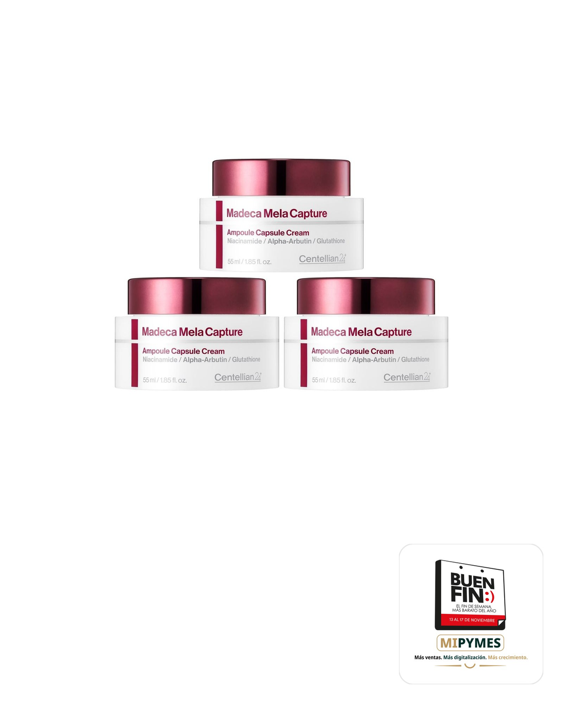 Centellian24 · Mela Capture Ampoule Capsule Cream · paquete de 3 piezas