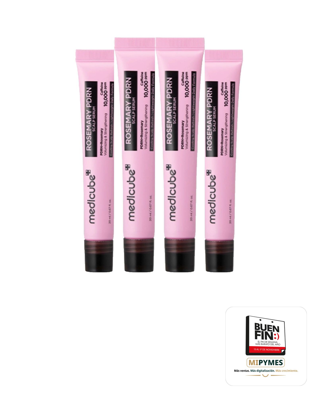 Medicube · Rosemary PDRN Scalp Serum · paquete de 4 piezas
