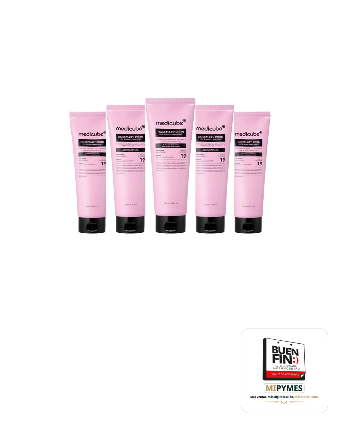Medicube · Rosemary PDRN Hair & Scalp Conditioner · paquete de 5 piezas