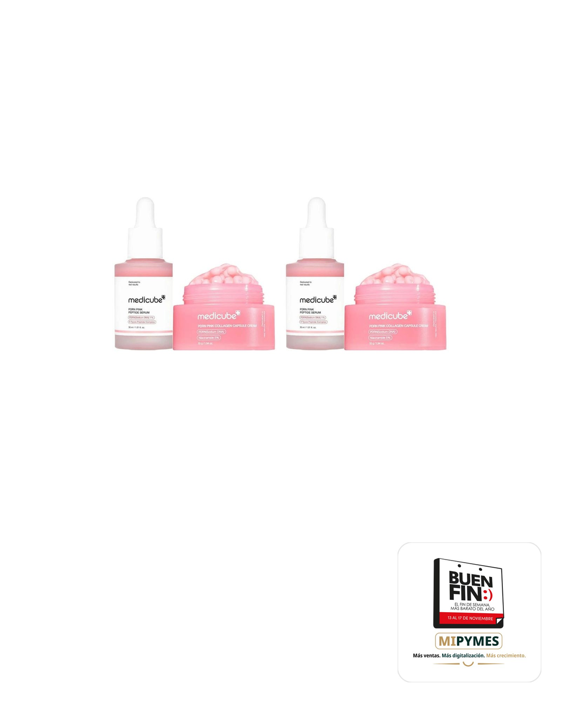 Medicube · PDRN Pink Duo: Serum + Capsule Cream · paquete de 2 duos