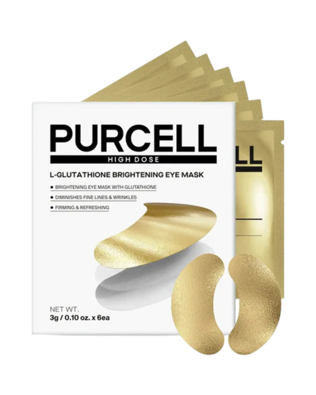 Purcell · Glutathione Brightening Eye Mask · 3 g x 6 sobres (6 pares)