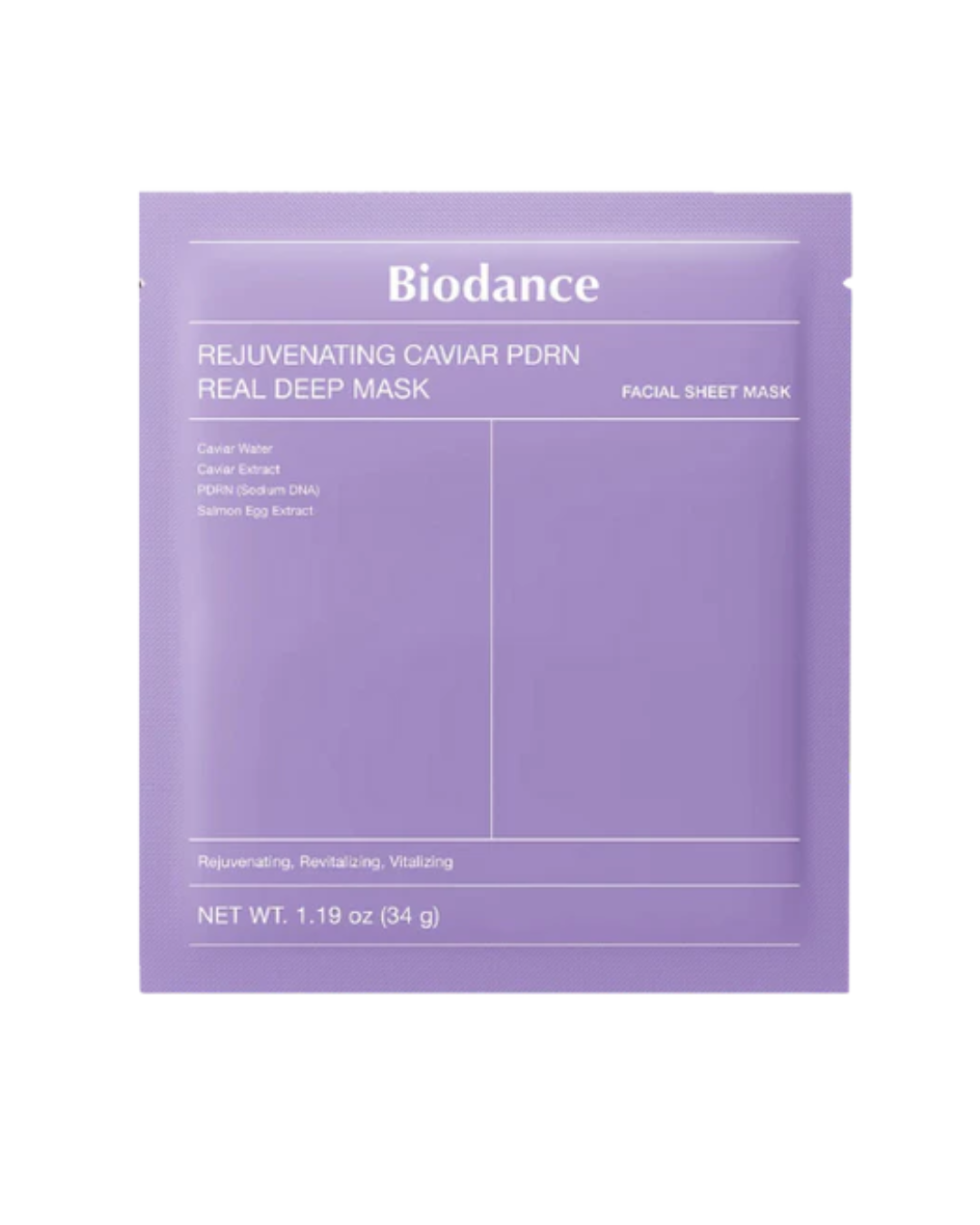 Rejuvenating Caviar PDRN Real Deep Mask (Mascarilla Hidratante PDRN)