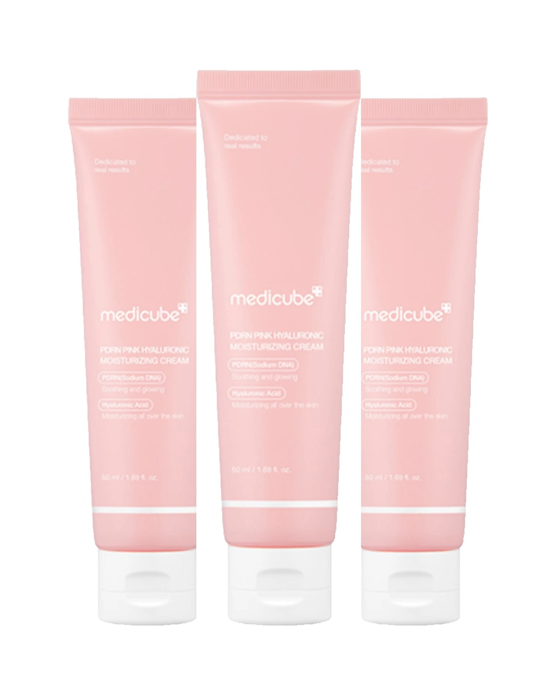 Medicube · PDRN Pink Hyaluronic Moisturizing Cream · paquete de 3 piezas
