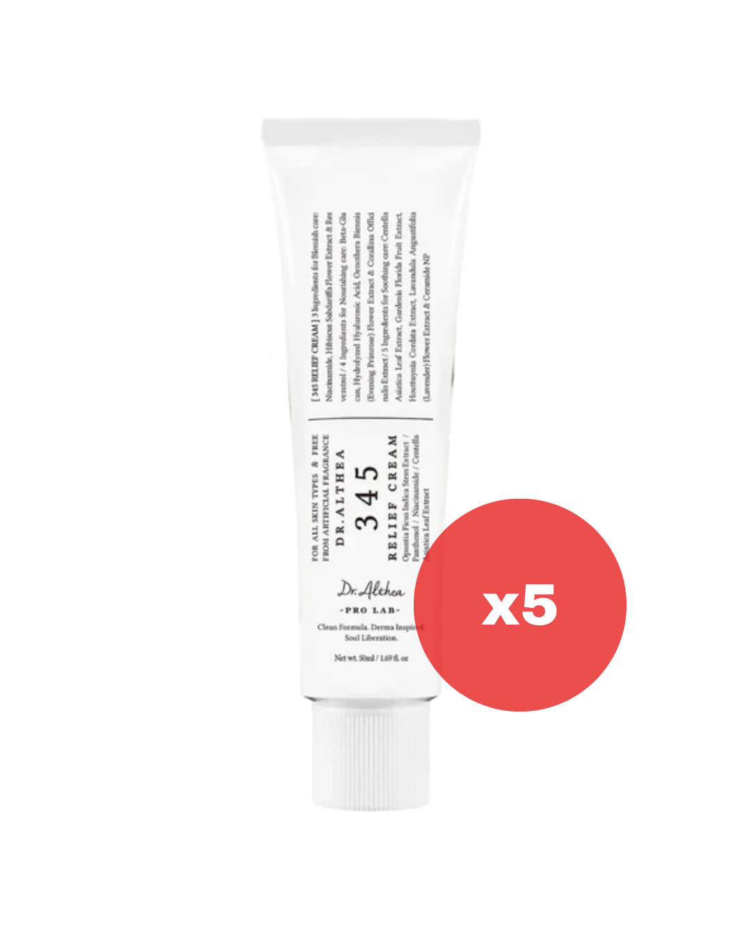 345 Relief Cream - 5 pzas (Crema Hidratante Regeneradora)