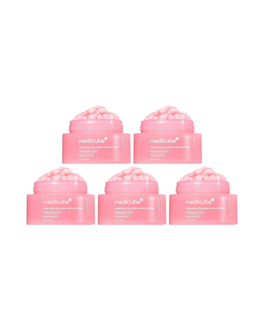 Medicube · PDRN Pink Collagen Capsule Cream · paquete de 5 piezas