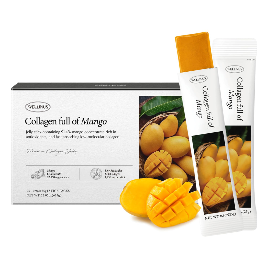 Collagen Full of Mango Collagen Stick Jelly (Colágeno Comestible en Gelatina)