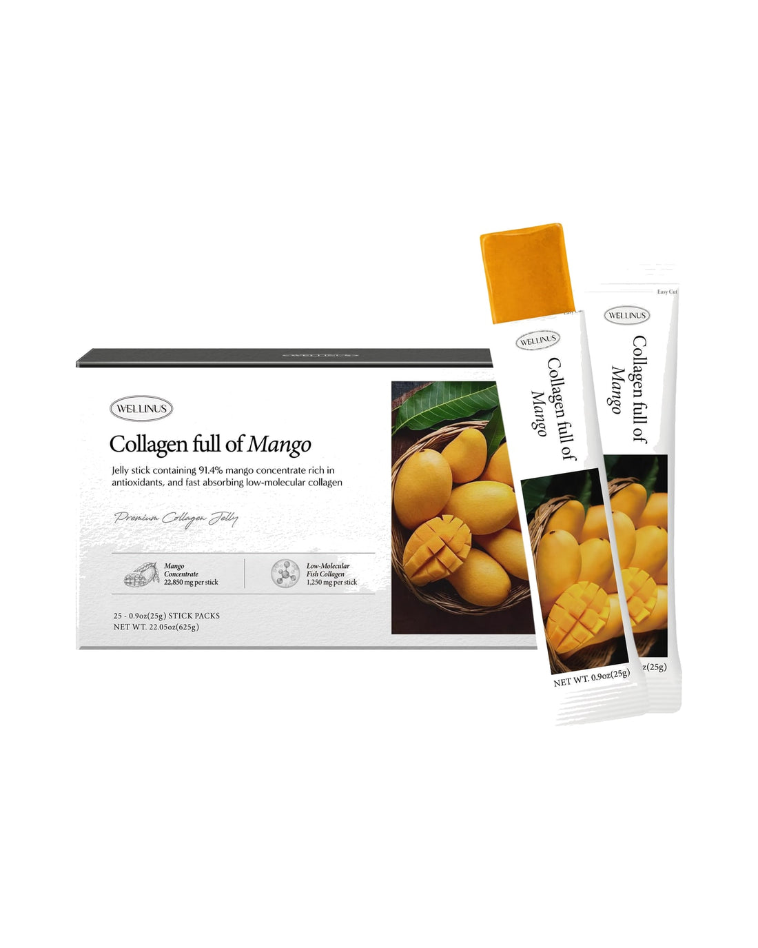 Wellinus · Collagen Full of Mango Collagen Stick Jelly · 25 g