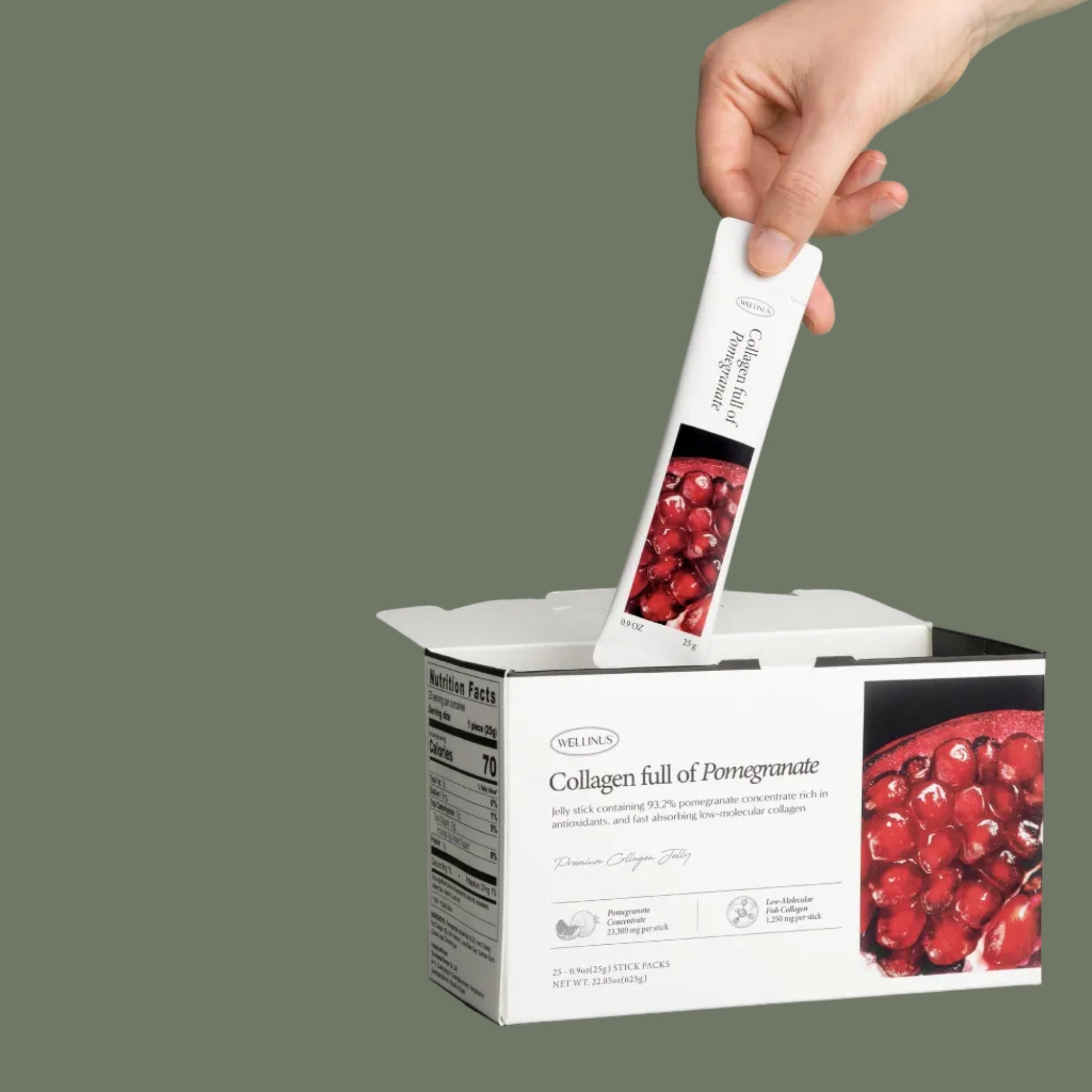 Collagen Full of Pomegranate Collagen Stick Jelly (Colágeno Comestible en Gelatina)