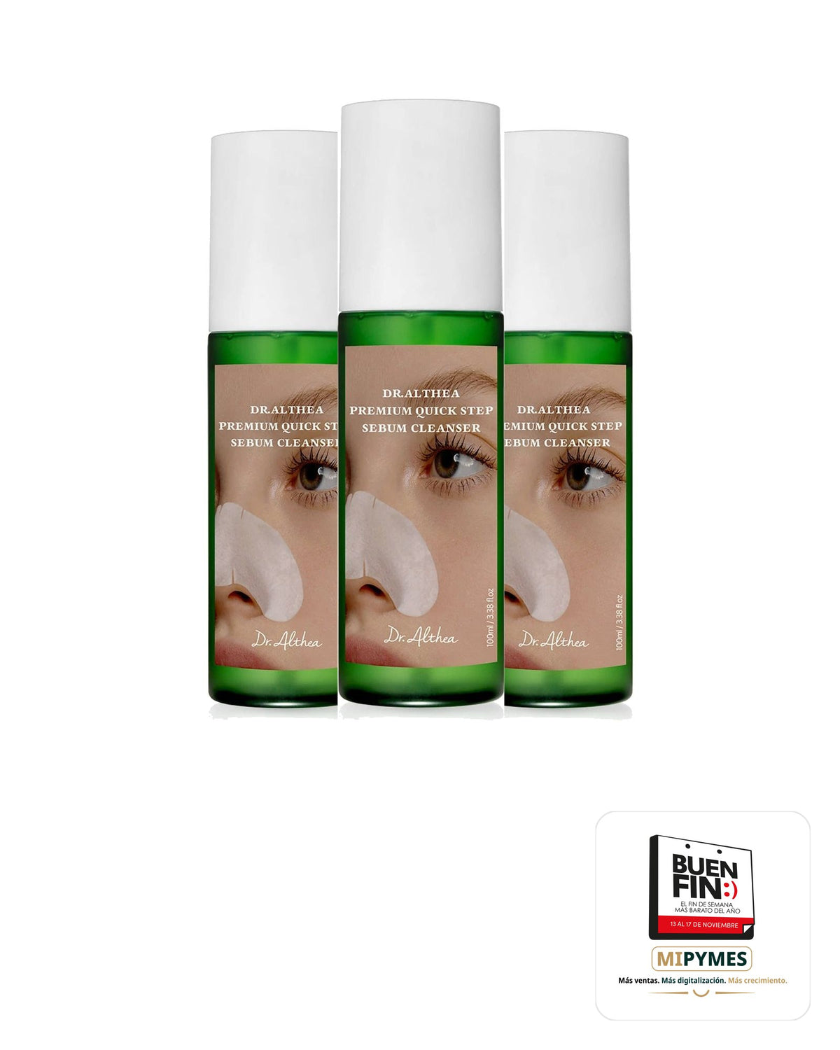 Dr.Althea · Premium Quick Step Sebum Cleanser · paquete de 3 piezas