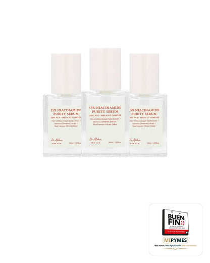 Dr.Althea · 15% Niacinamide Purity Serum · paquete de 3 piezas