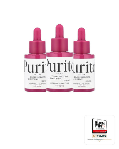 Purito · Timeless Bloom Bakuchiol Serum · paquete de 3 piezas