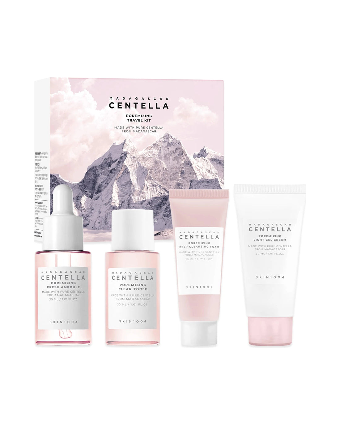 Skin1004 · Madagascar Centella Poremizing Travel Kit · 4 pzas