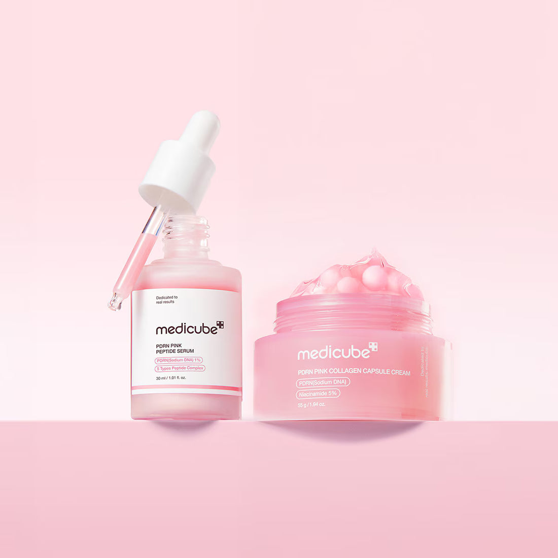 PDRN Pink Duo: Serum + Capsule Cream - 2 duos (Kit Hidratante)