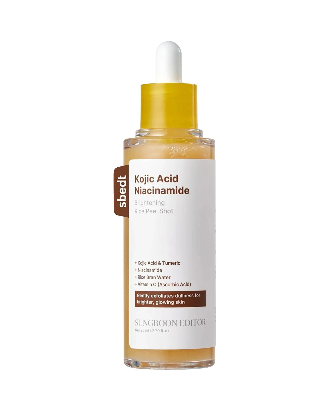 Sungboon Editor · Kojic Acid Niacinamide Brightening Rice Peel Shot · 80 ml